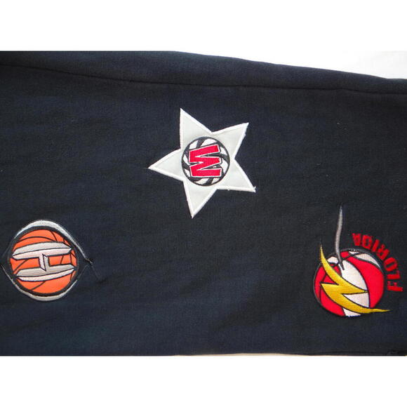 Black Sweatpants with Various Sports Team Patches - Picture 3 of 6